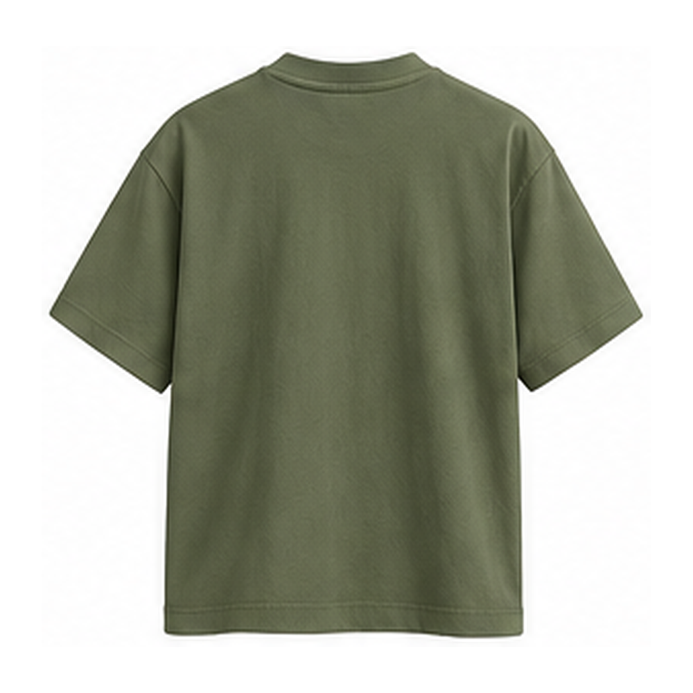 H&U Military Green T-shirt — back view